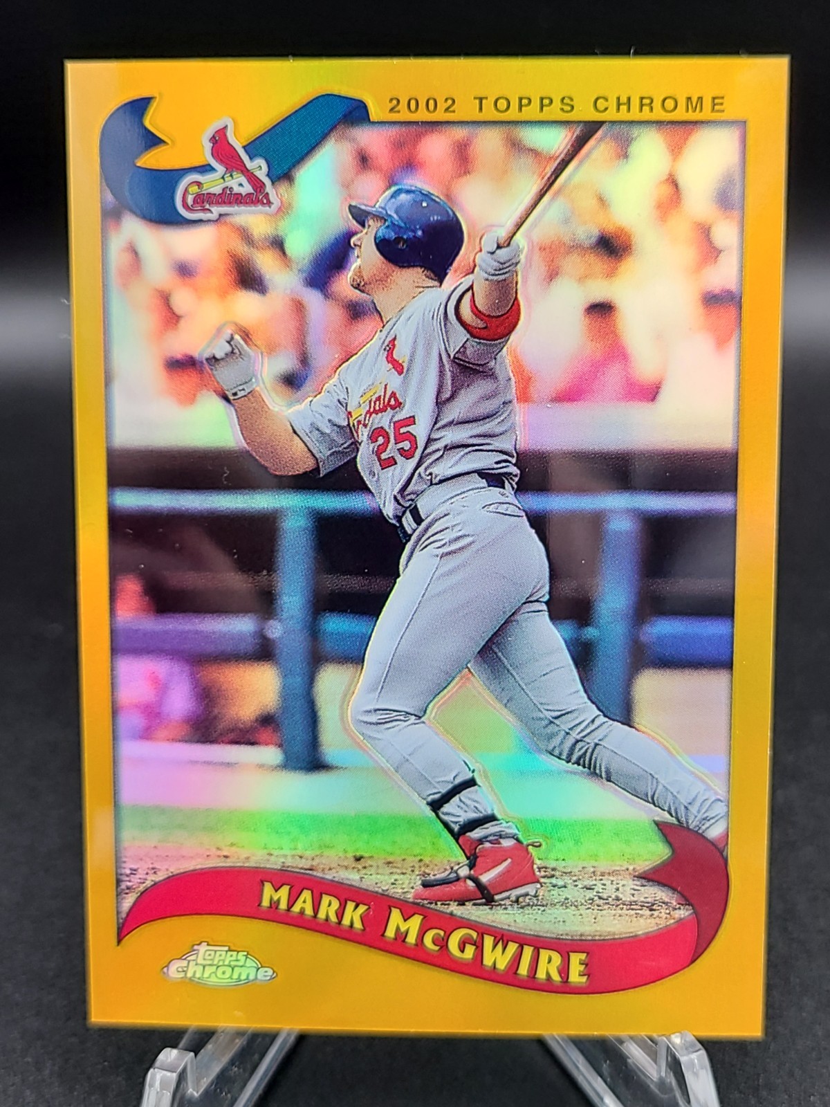 2002 Topps Chrome GOLD REFRACTOR Mark McGwire Card 600 Rare!