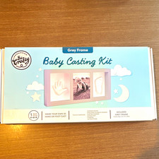 Soft Crafty Baby Casting Kit Grey Frame, 3D Hand or Foot Cast 44x21x5cm