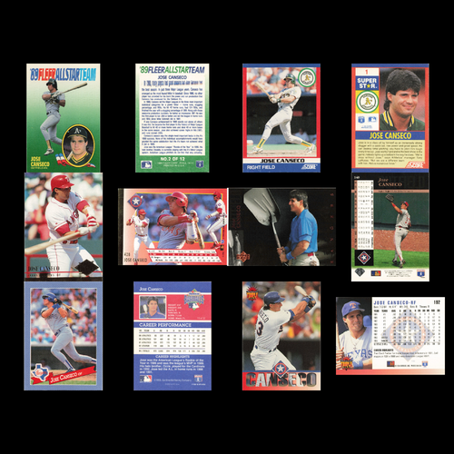 Jose Canseco Lot 59 Baseball Cards no dupes NM - Picture 6 of 12