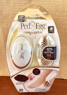 #ad Ped Egg Easy Curve 18 Karat Gold Plated 10th Anniversary Edition Foot File $14.99