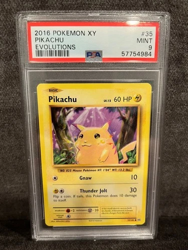 2016 Pokemon XY Evolutions 35/108 Pikachu PSA 9