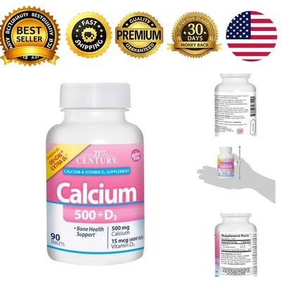 Calcium Plus Extra D Caplets 500 mg 90 Count Brand Unknown