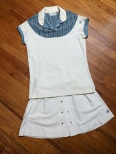 Vintage 70s Paul Sullivan Sportswear Women's Tennis Fit Skirt Shirt sz 12 Brand