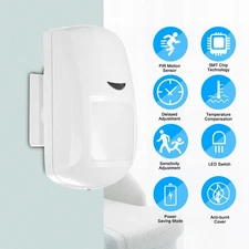 433MHZ Wireless PIR Infrared Motion Detector Sensor Home Alarm Security System