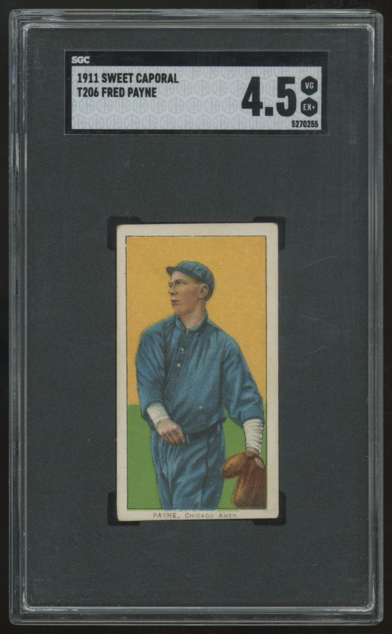 1911 T206 Fred Payne Sweet Caporal Cigarettes Back SGC 4.5