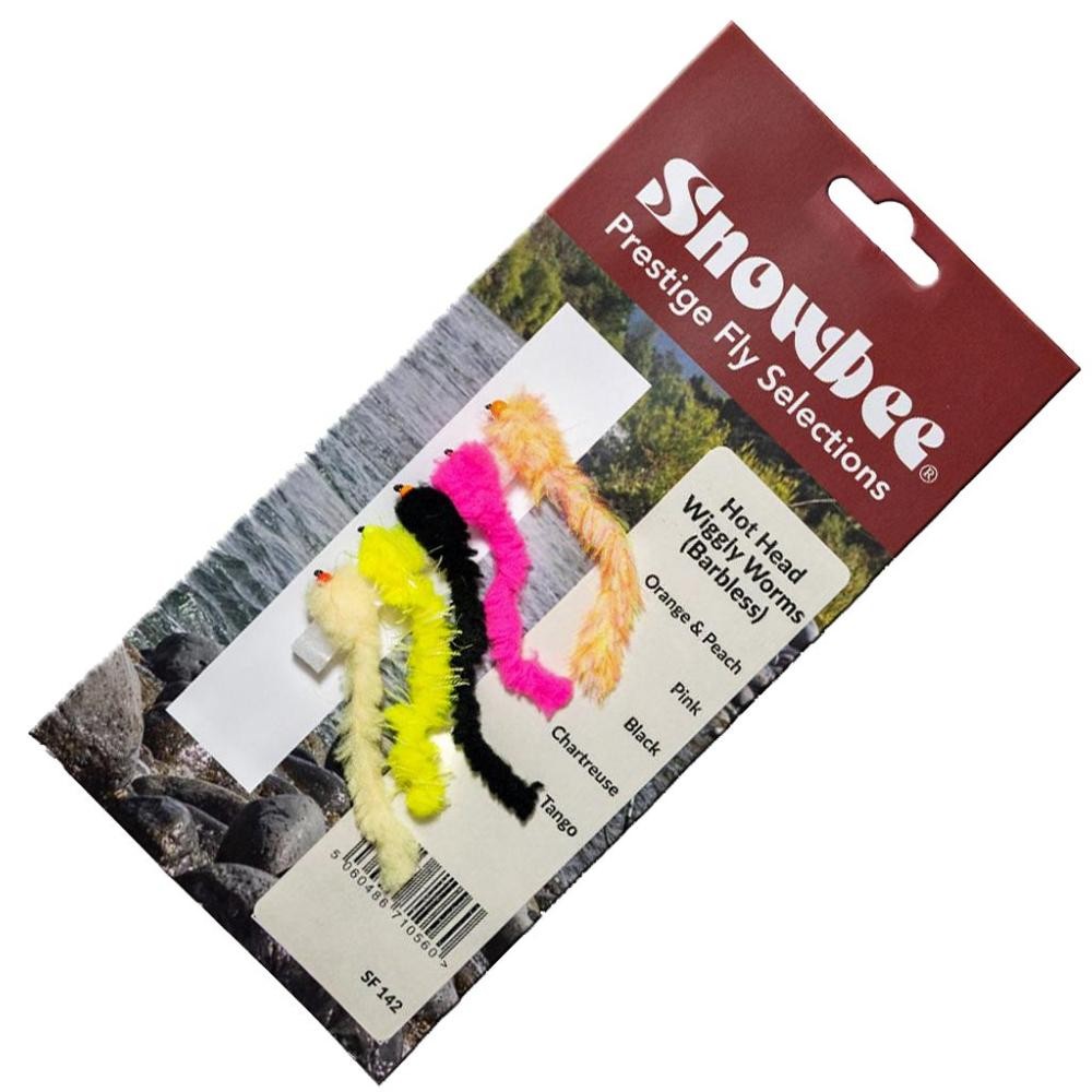 Snowbee Hot Head Wiggly Worms Barbless Fly Selection - SF142