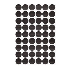 1-Table Self-adhesive Screw Covers Caps Sticker 21mm 54 in 1 Dark Coffee