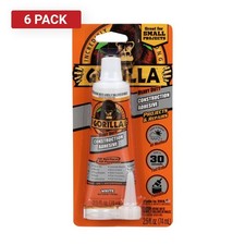 Gorilla All Purpose Construction Adhesive 2.5 oz Pack of 6 