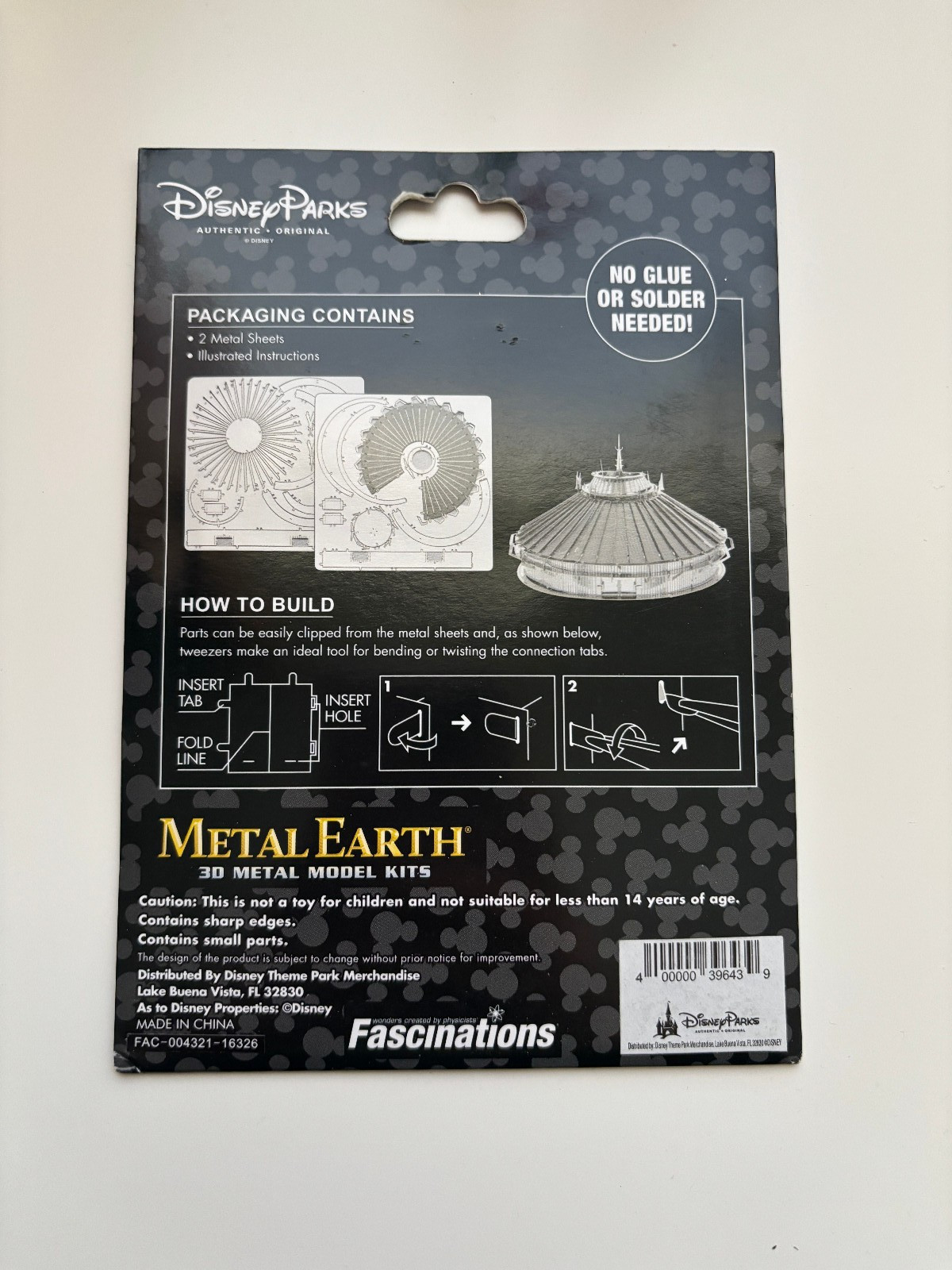 Disney Parks Metal Earth 3D Space Mountain