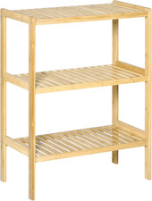 Mobile Multiuso a 3 Livelli Salvaspazio in Bambù per Bagno, Salotto E Cucina, 62