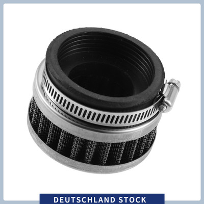 Universal 52-58mm Luftfilter Reiniger Runde Kegel für Motorrad Silber Ton