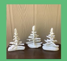 Arte de madera a la deriva, árboles blancos de madera a la deriva, nieve de madera a la deriva, árboles de abedul, decoración costera