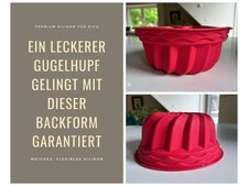 Gugelhupfform Silikon Set - 2 Stück 16,5cm Backformen Mit Zubehör