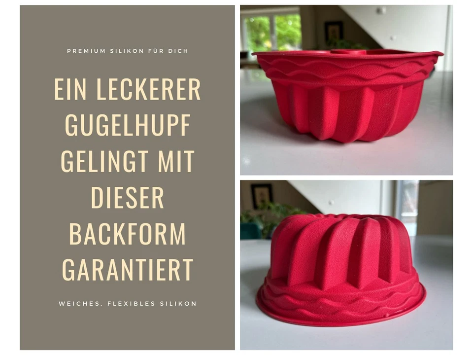 Platinum Silikon Gugelhupf Bundform Backform Kuchenform Napfkuchen Gugelhupfform - Bild 2 von 4