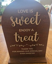 Love Is Sweet Enjoy A Treat Wooden Sign