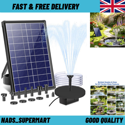 Biling 7,5W Solar Springbrunnenpumpe, 10 Düsen schwimmende Solar Teichpumpe mit