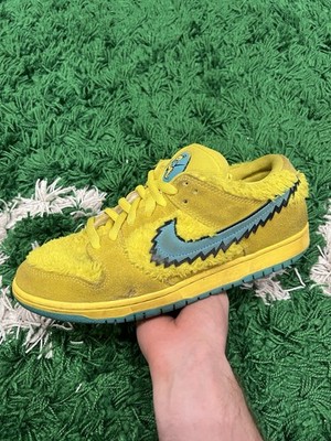 Nike SB Dunk Low Grateful Dead Bears Opti Yellow Size 10M Used | SHIPS FAST