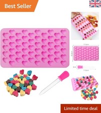 Pink Silicone Candy Molds - Create 55 Heart Treats for Any Occasion