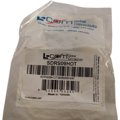 NEW L-Com SDRS09HOT Metalized DB9/HD15 Hood Kit 2 Hoods/2 Screws Shielded