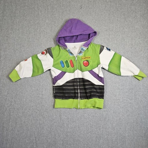 Disney Parks Buzz Lightyear Hoodie Boys Size S Small Toy Story Full Zip Costume