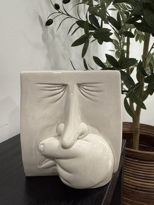 Vintage Fitz and Floyd Ceramic 3D Sneezing Man Face Tissue Box JAPAN. Collection