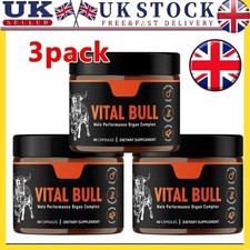 3X Lonvera Vital Bull Beef Organ Supplement for Men Grass Fed Organs with Heart