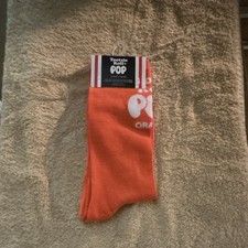 Tootsie Roll Pop Orange/White Novelty Men s Crew Socks One Size 1 Pair