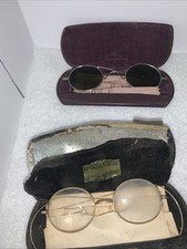 Antique Glasses With Cases Collection , Set Of Eight