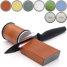 Rolling Knife Sharpener 15/20 Degree Magnetic Angle Base Kitchen Tool UK