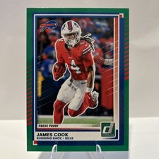2025 Panini Donruss - James Cook #194 Press Proof Green