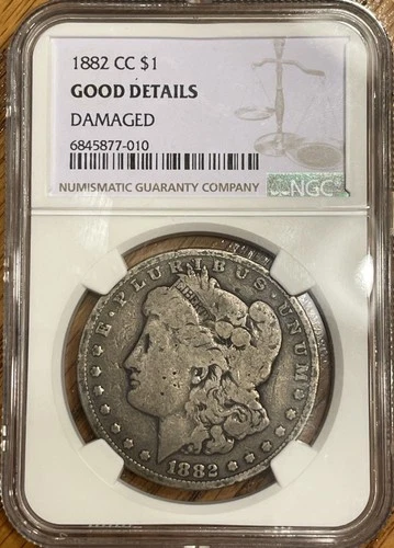 1882 CC US Morgan Silver Dollar $1 NGC Good Details Carson City