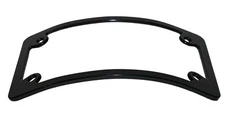 Curved Motorcycle License Plate Frame - Black