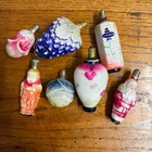 New ListingVintage Lot Milk Glass Christmas Figural C6 Bulbs Santa Child Flowers Lanterns -