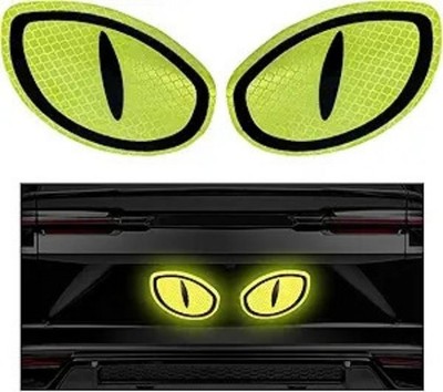 High Intensity Reflective Cute Round Eyes Safety Decals for Night Driving, Motor