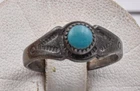 Vintage Sterling Silver BELL TRADING POST Co. Turquoise Ladies band ring size 6