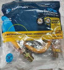 Gas Connector 1/2'' OD x 36'' L Coated Stainless Steel - EASTMAN CSSD44R36