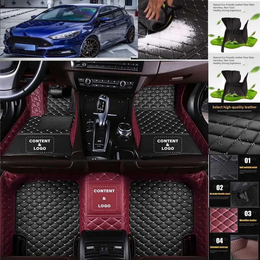 For Ford Focus Car Floor Mats Luxury Waterproof Carpets Liners Interior Auto Foto 4 de 4