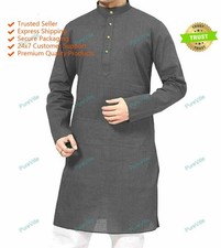 Mens Kurta Mens Cotton Kurta Loos Fit Casual Traditional Shirt Wedding Wear