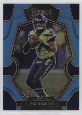 2022 Panini Select Premier Level Light Blue Prizm 64/99 Geno Smith #189 12tf