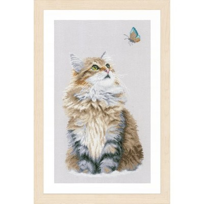 Lanarte Counted Cross Stitch Forest CAT, 25 x 42cm, N