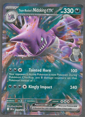 Pokemon Team Rocket's Nidoking ex - Destined Rivals 119/182 NM
