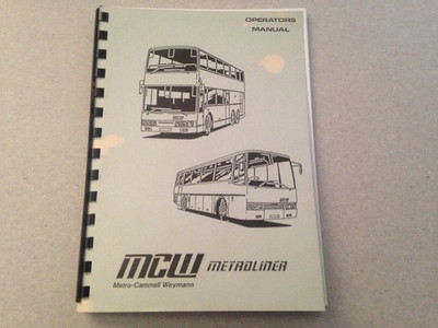 SELTENE MCW METRO CAMMELL WEYMANN METROLINER BEDIENUNGSANLEITUNG