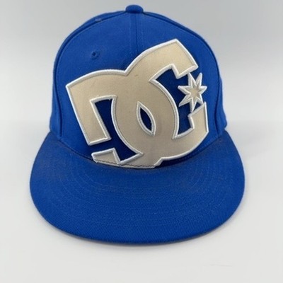 DC Shoes 210 Fitted Hat Blue Flexfit Size 6 7/8 - 7 1/4 Acrylic Wool