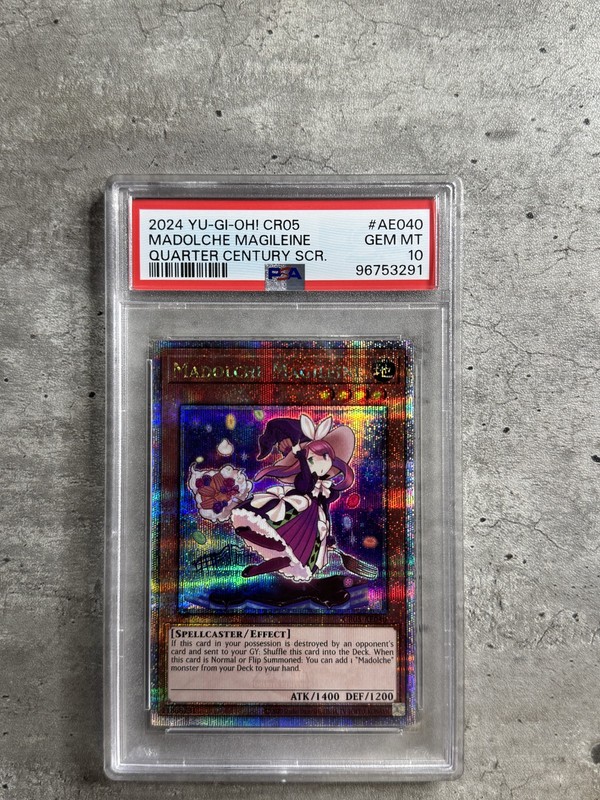 Yugioh Card Madolche Magileine QCSR PSA 10 Gem, Creation Pack 05 CR05-AE040 2024