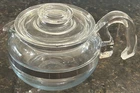 Vintage PYREX Flameware 6-Cup Clear Glass Teapot w/ Lid Handle 8446-B Made USA