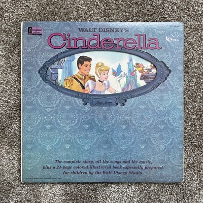 1962- Walt Disney  Cinderella Magic Mirror  Vintage Vinyl Record Album LP