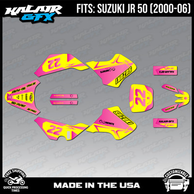 Graphics Kit for SUZUKI JR50 (2000-2006) JR 50  Evader Series  - Magenta
