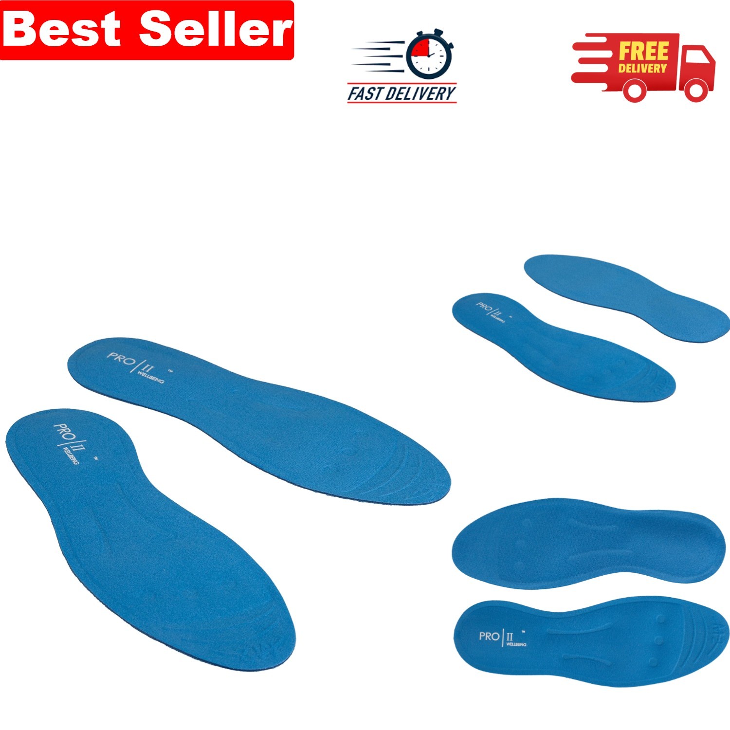 Ultra Soft Pressure Point Gel Insoles - Comfort & Pain Relief for Size 10.5-11.5