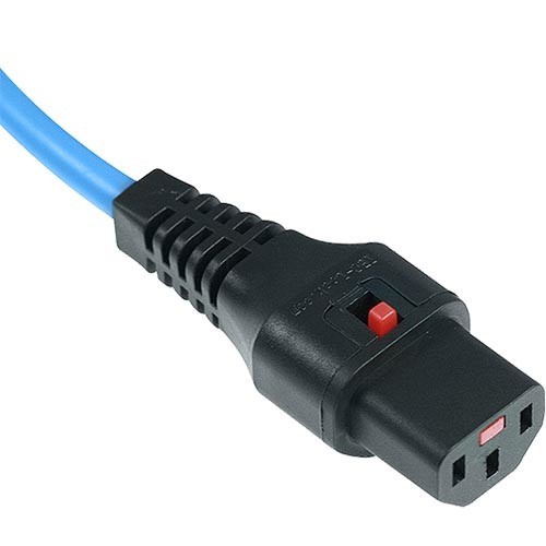 Scolmore 0.5m C14 - C13 Lock Blue PVC 1.0mm Power Lead