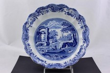SPODE BLUE CHINA ITALIAN 10" FLUTED SERVING DISH - MINT